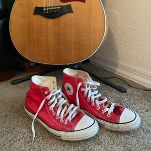 Mens Red High Top Converse